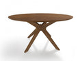 Brown Rounded Pedestal Base Dining Table - 59-inch