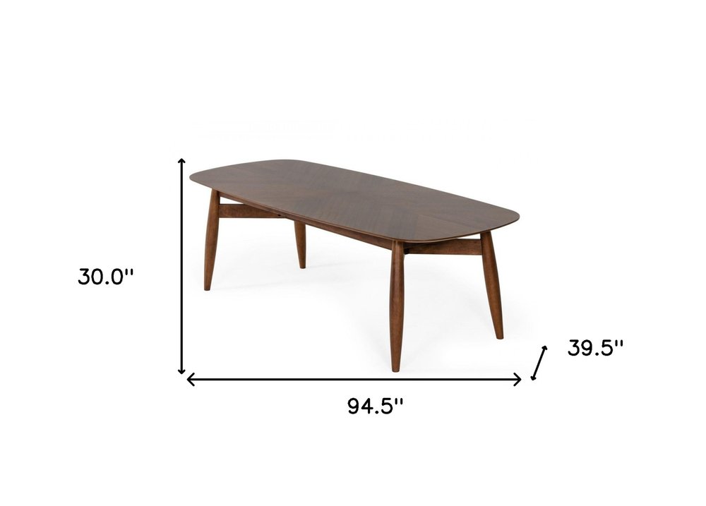 Brown Solid Wood Dining Table - 95-inch