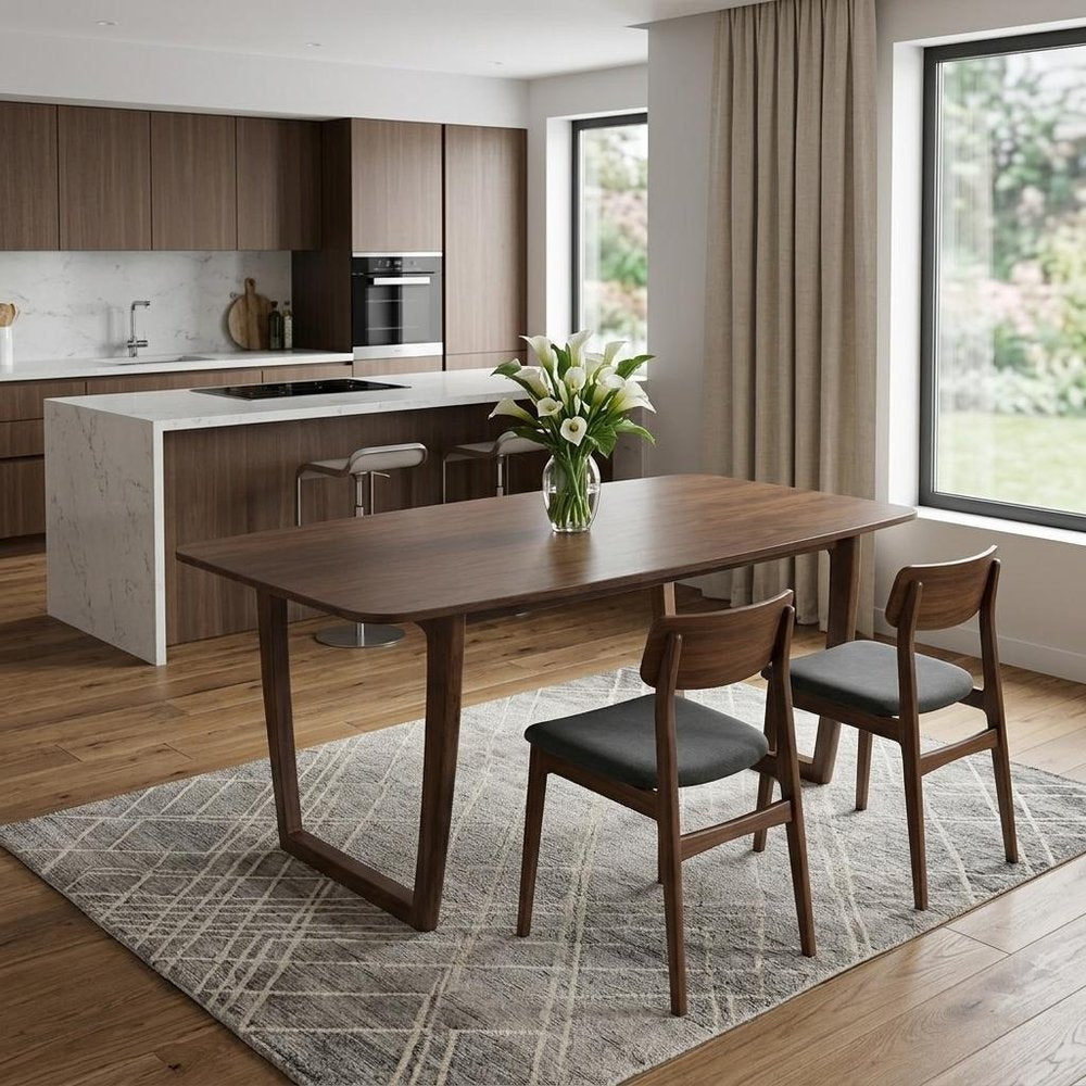 Walnut Rectangular Dining Table - 63-inch