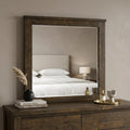 Square Wood Framed Mounted Dresser Mirror - 40-inch