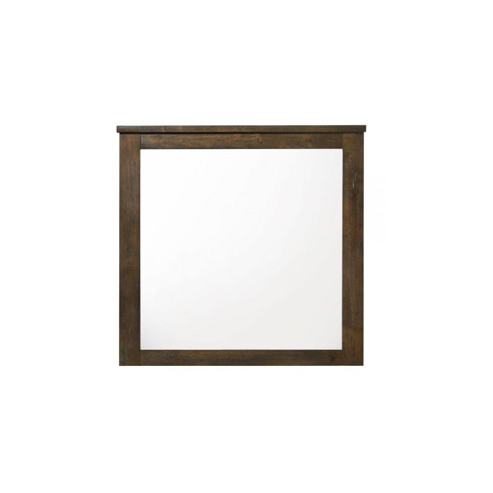Square Wood Framed Mounted Dresser Mirror - 40-inch
