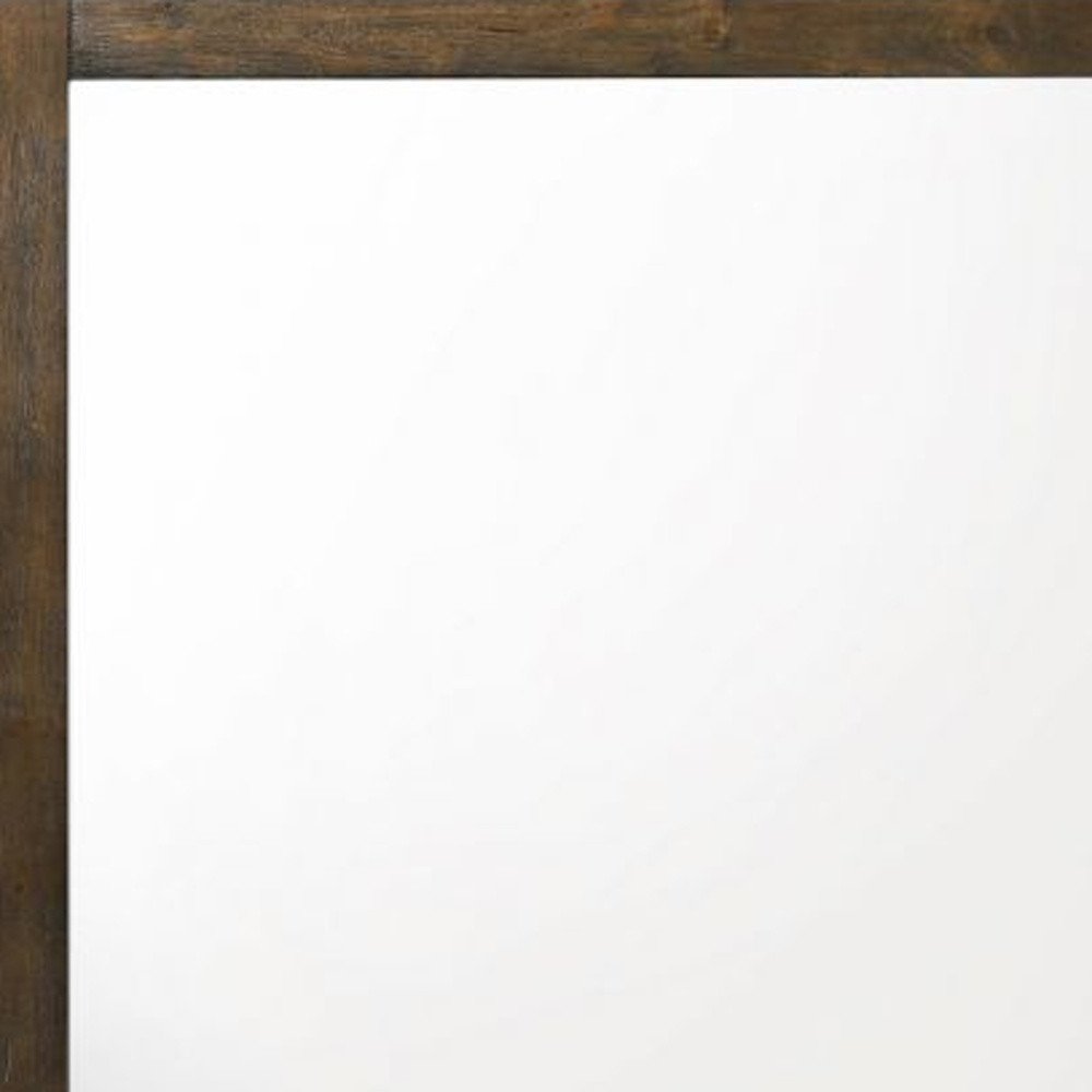 Square Wood Framed Mounted Dresser Mirror - 40-inch