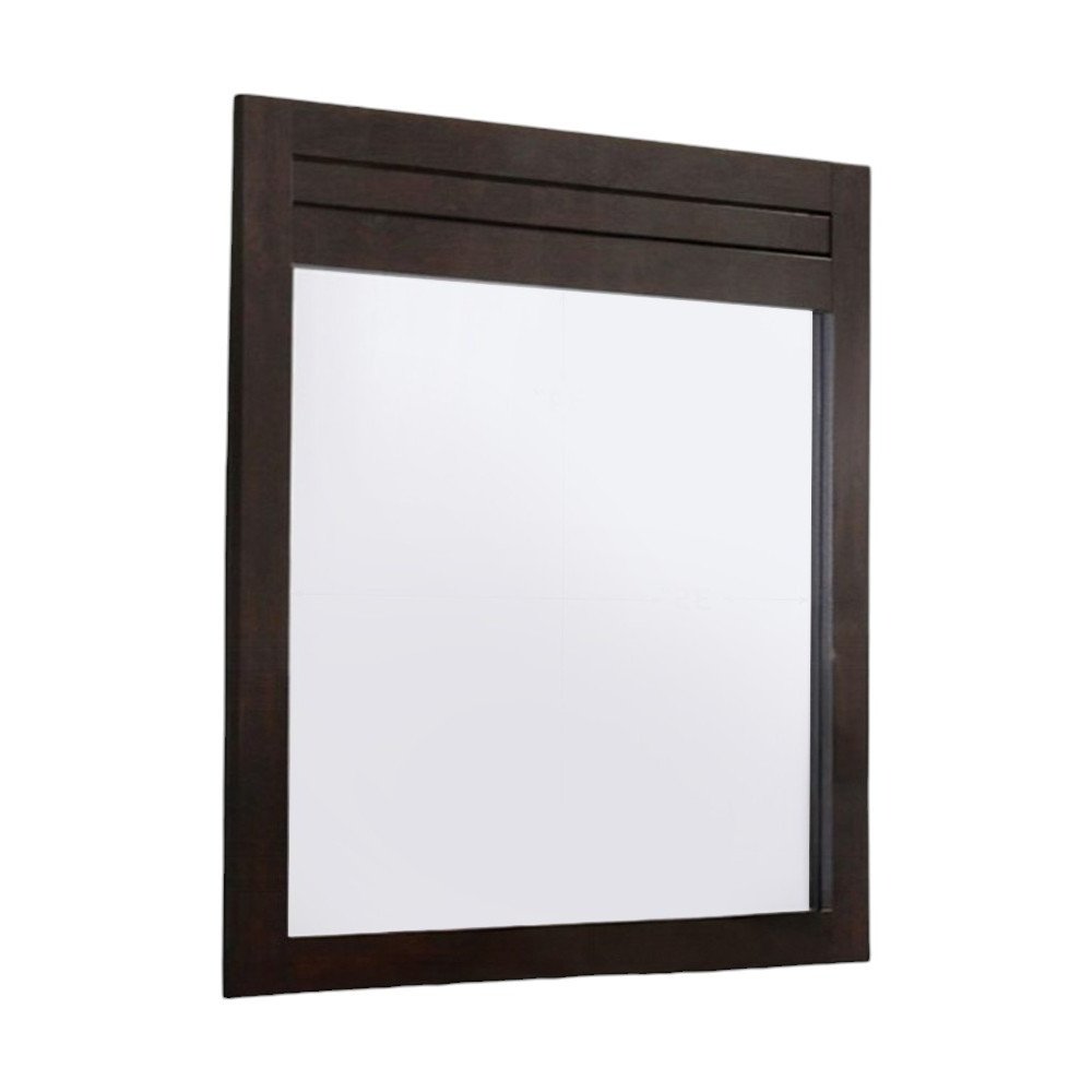 Mahogany Wood Framed Dresser Mirror - 37-inch