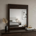 Mahogany Wood Framed Dresser Mirror - 37-inch