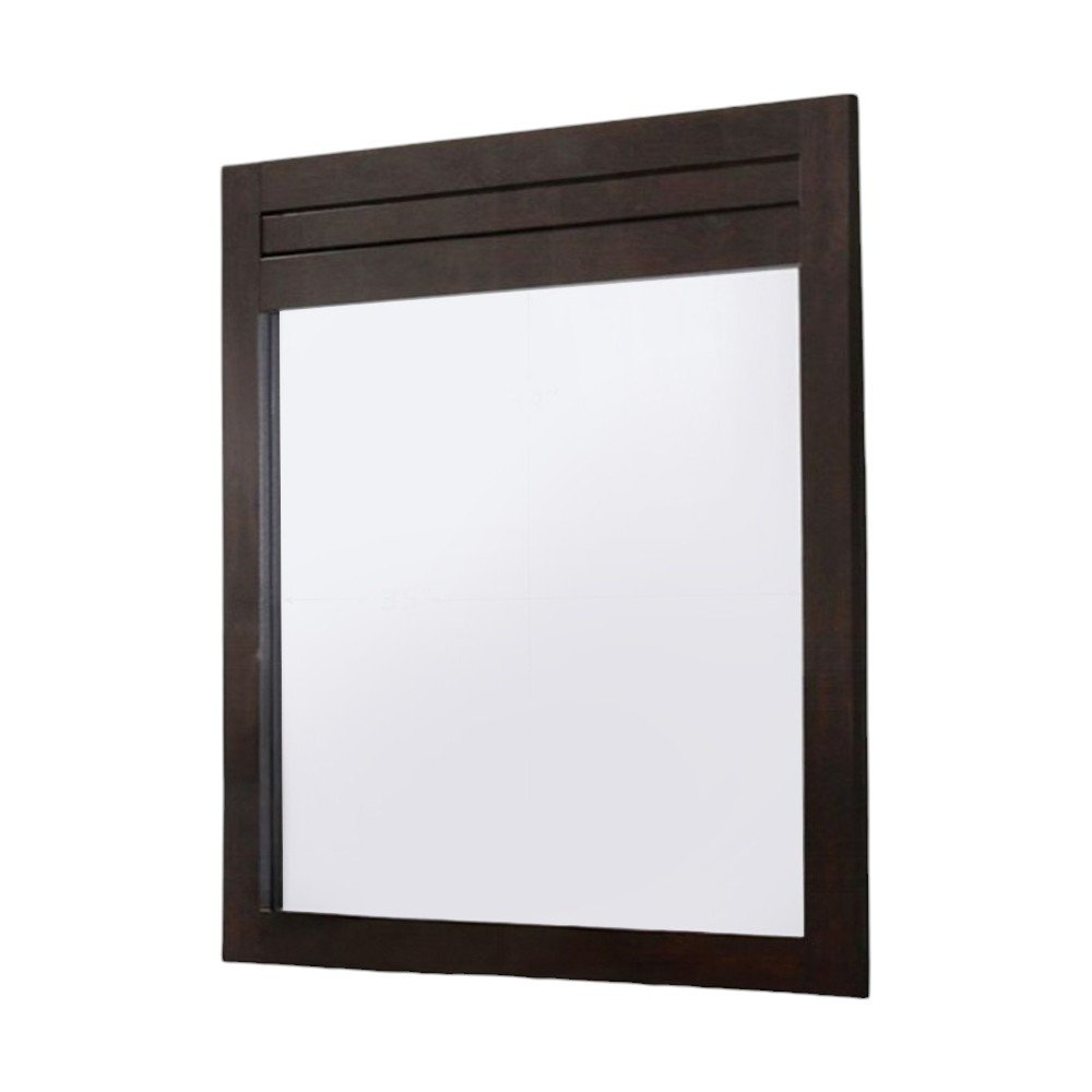 Mahogany Wood Framed Dresser Mirror - 37-inch