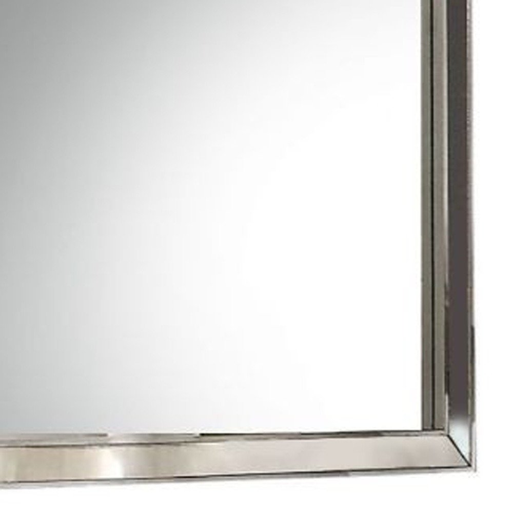 Platinum Wood Framed Mounted Dresser Mirror - 32-inch