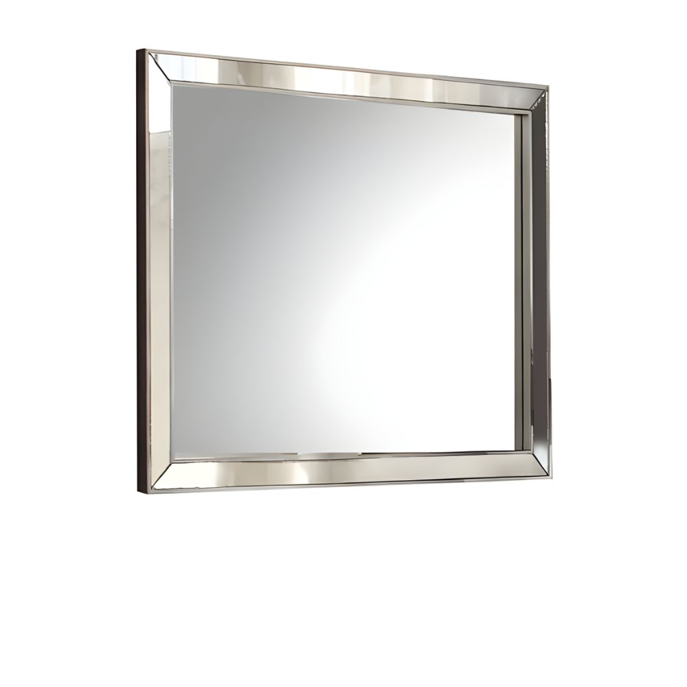 Platinum Wood Framed Mounted Dresser Mirror - 32-inch