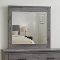 Square Wood Framed Mounted Dresser Mirror - 38-inch