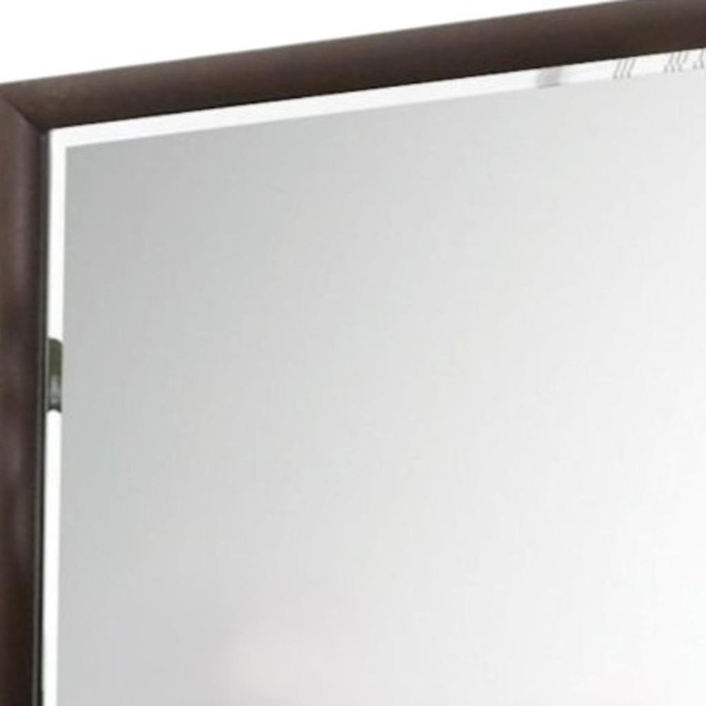 Merlot Wood Framed Mounted Dresser Mirror - 36-inch
