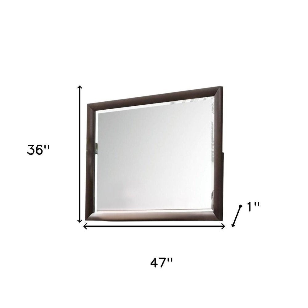Merlot Wood Framed Mounted Dresser Mirror - 36-inch