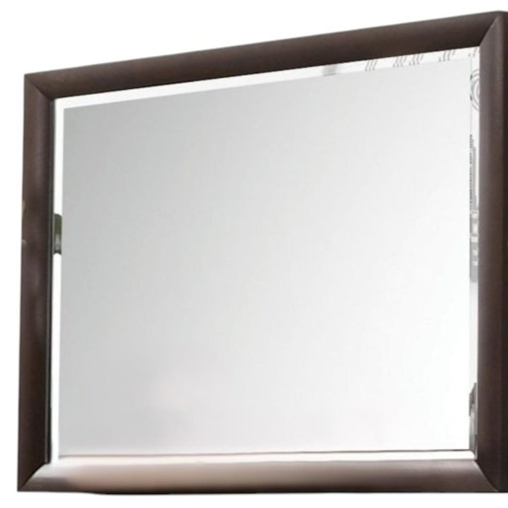 Merlot Wood Framed Mounted Dresser Mirror - 36-inch