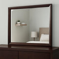 Merlot Wood Framed Mounted Dresser Mirror - 36-inch