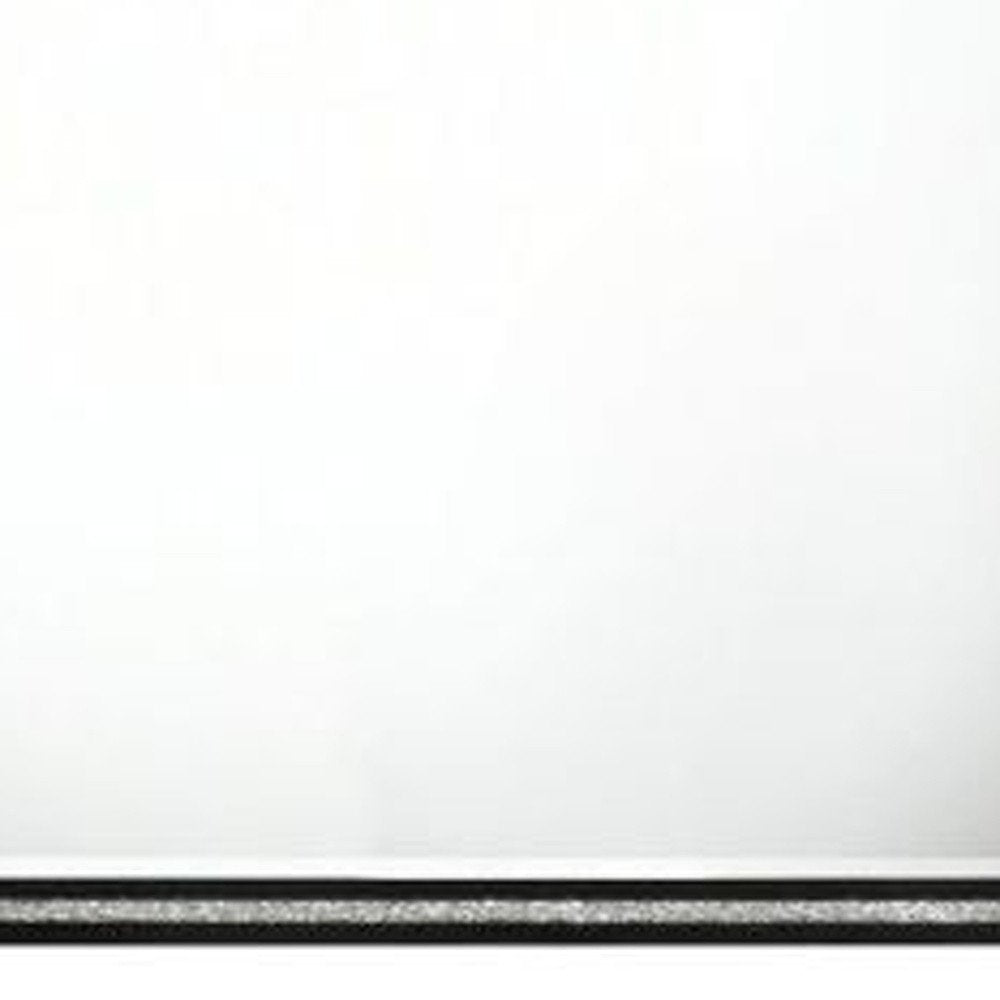 Black Wood Framed Mounted Dresser Mirror - 35-inch