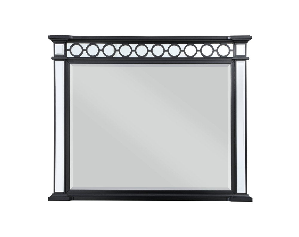 Gunmetal Wood Framed Mounted Dresser Mirror - 42-inch