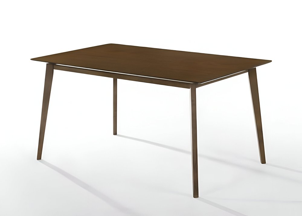 Brown Solid Wood Dining Table - 59-inch