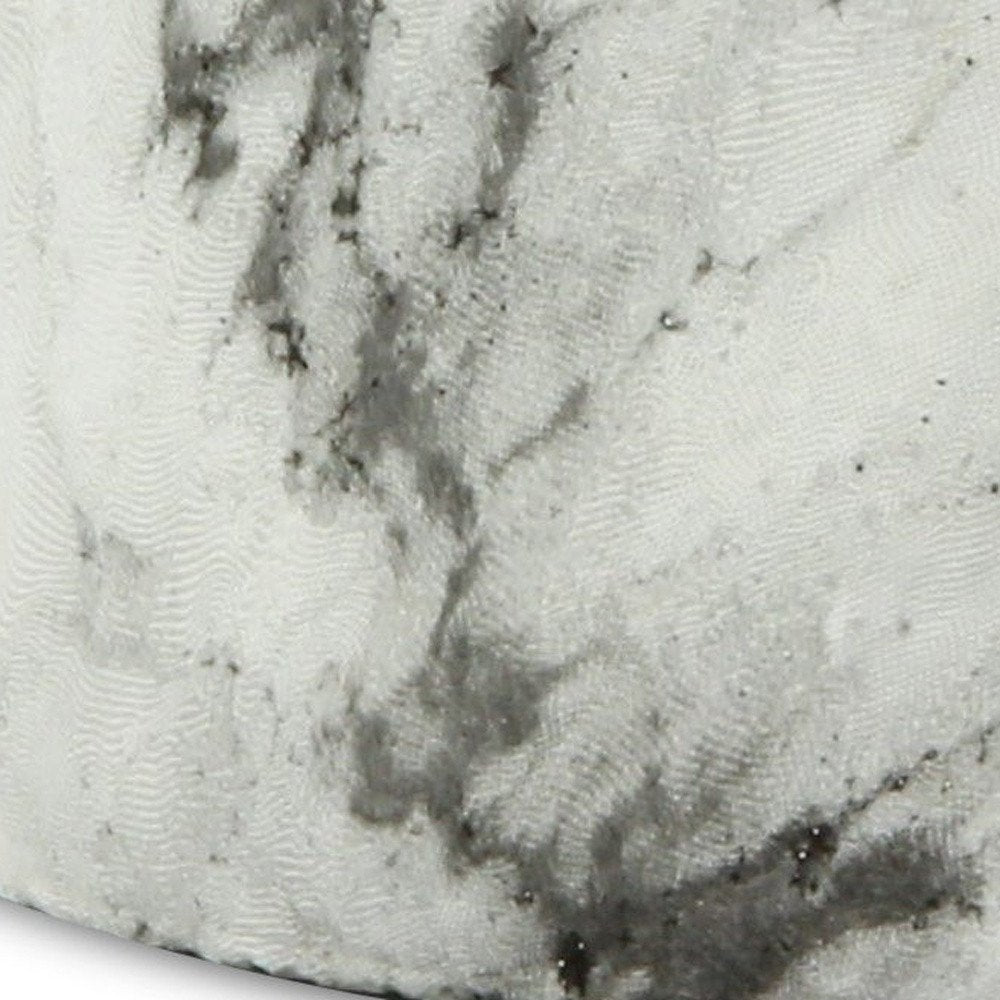 White and Gray Marbleized Ceramic Indoor Outdoor Round Pot Planter - 6-inch