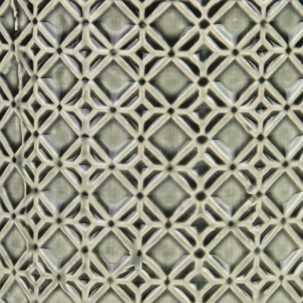 Gray Geometric Ceramic Indoor Outdoor Round Pot Planter - 6-inch