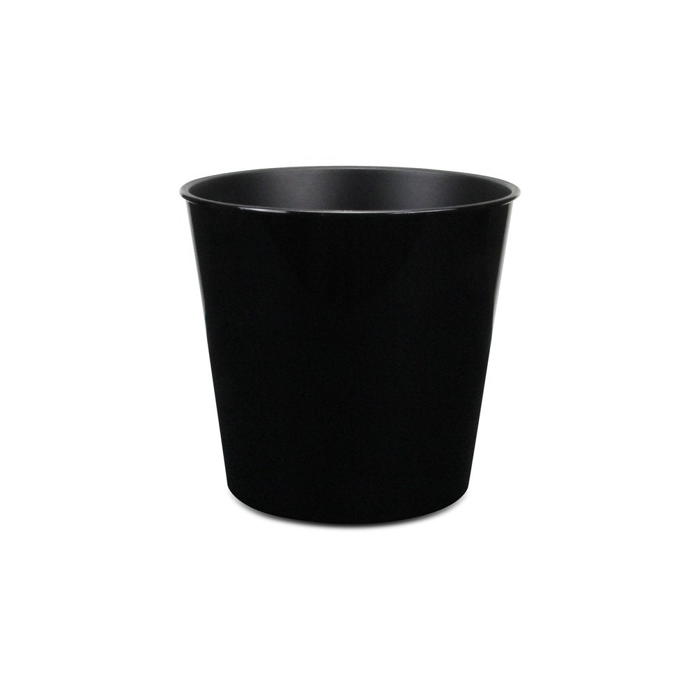 Black Recycled Plastic Indoor Outdoor Round Pot Planter - 11-inch
