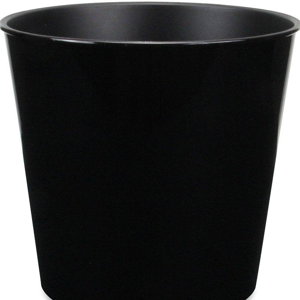 Black Recycled Plastic Indoor Outdoor Round Pot Planter - 11-inch