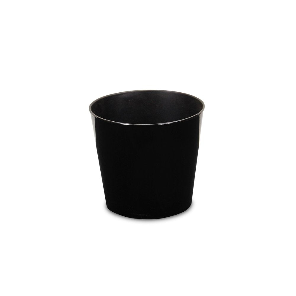 Black Recycled Plastic Indoor Outdoor Round Pot Planter - 9-inch