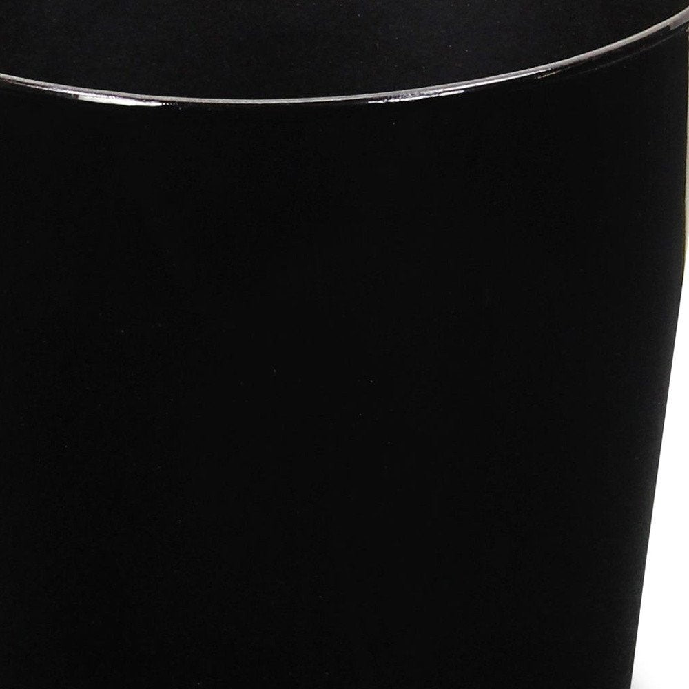 Black Recycled Plastic Indoor Outdoor Round Pot Planter - 9-inch