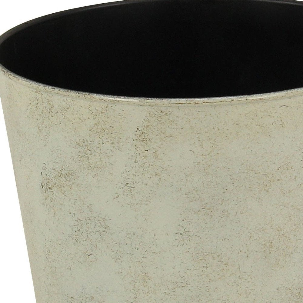 Gray Recycled Plastic Indoor Outdoor Round Pot Planter - 9-inch
