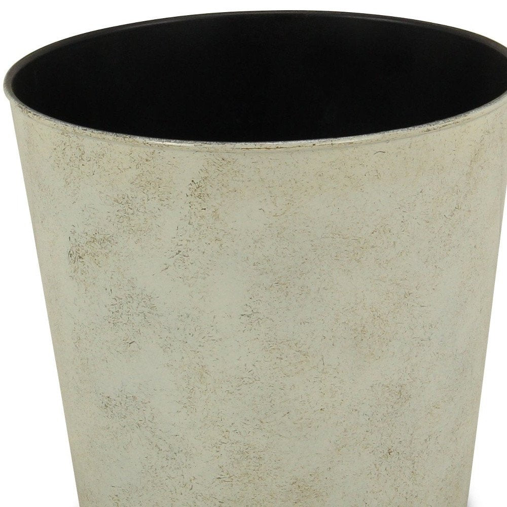 Gray Recycled Plastic Indoor Outdoor Round Pot Planter - 9-inch
