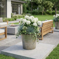 Gray Recycled Plastic Indoor Outdoor Round Pot Planter - 9-inch