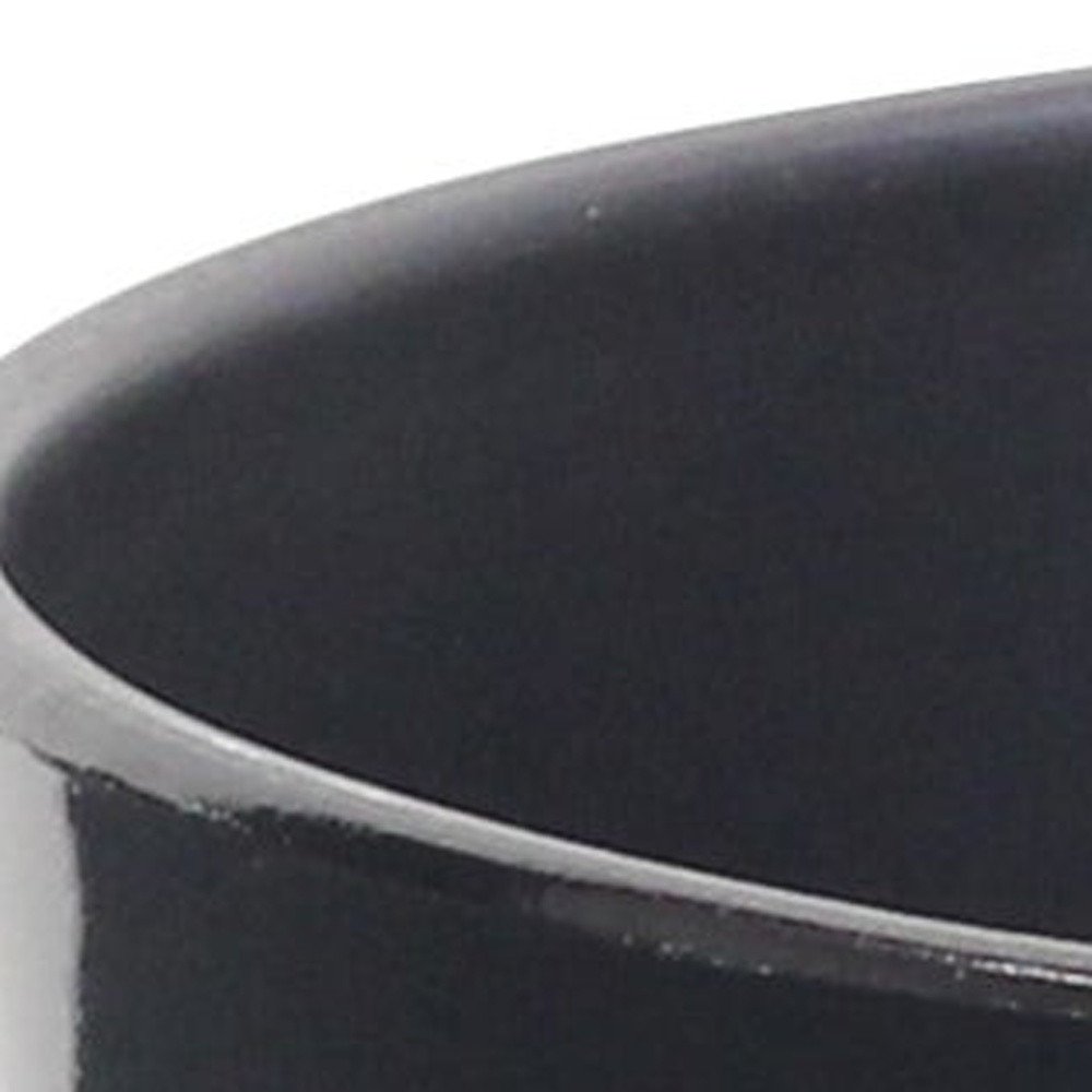 Black Recycled Plastic Indoor Outdoor Round Pot Planter - 7-inch