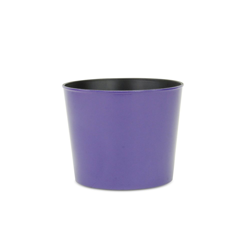 Navy Blue Recycled Plastic Indoor Outdoor Round Pot Planter - 7-inch