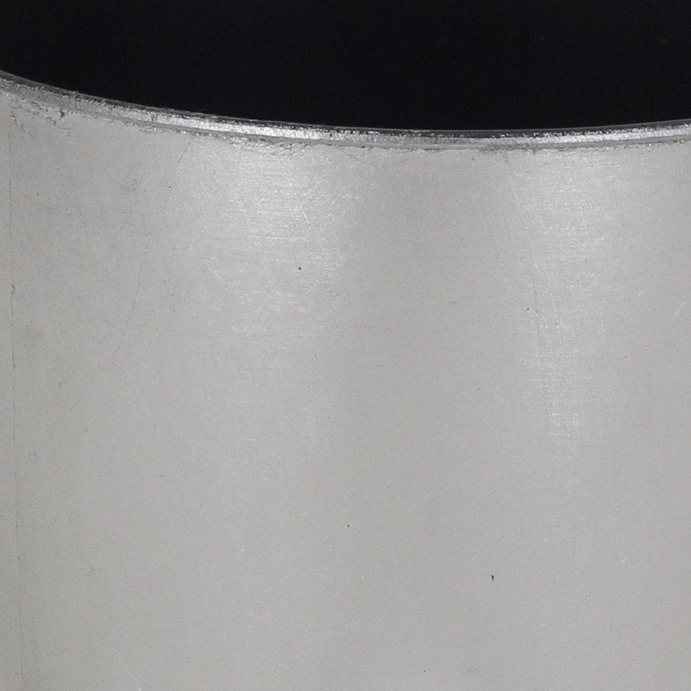 Silver Recycled Plastic Indoor Outdoor Round Pot Planter - 7-inch