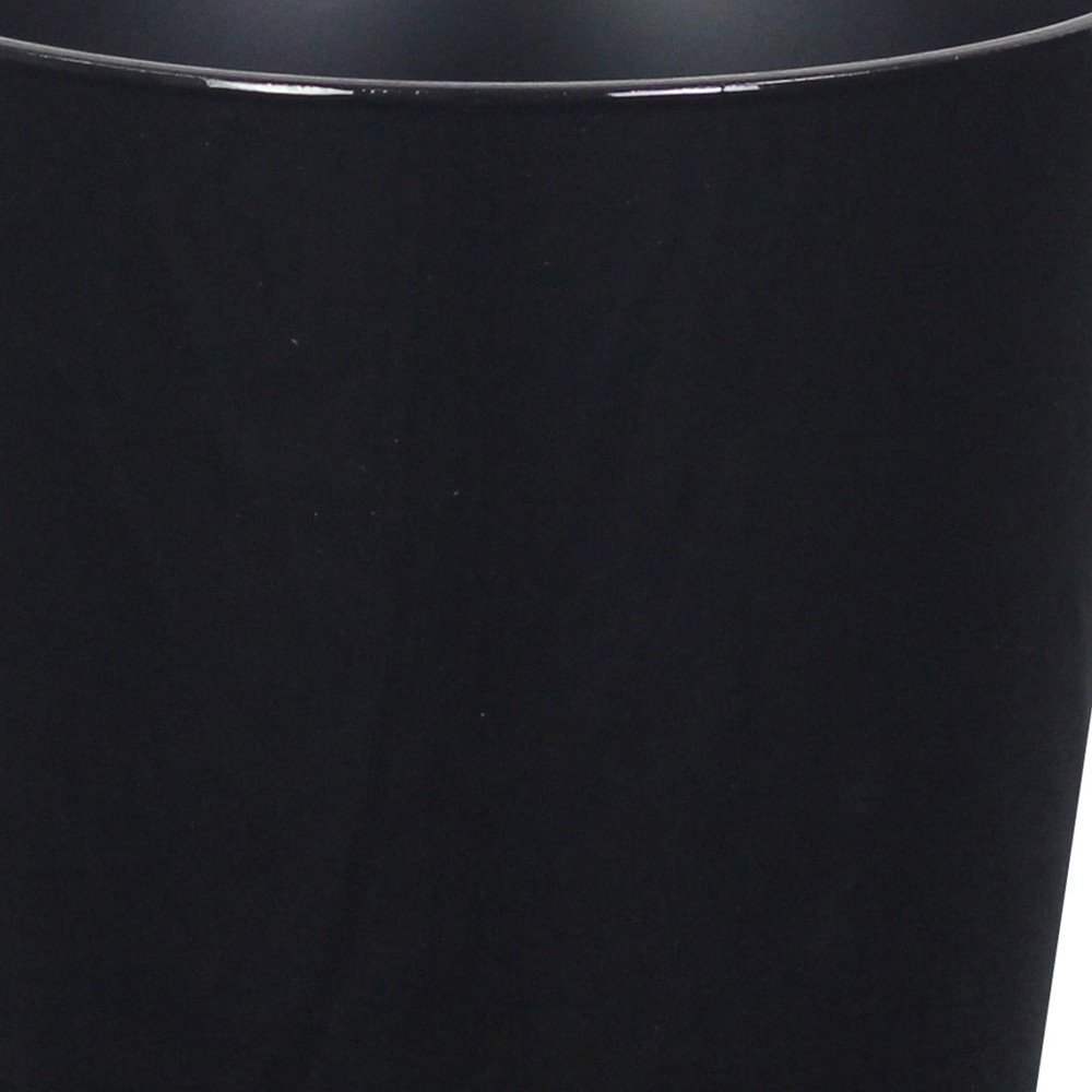 Black Recycled Plastic Indoor Outdoor Round Pot Planter - 7-inch