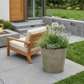 Gray Recycled Plastic Indoor Outdoor Round Pot Planter - 7-inch