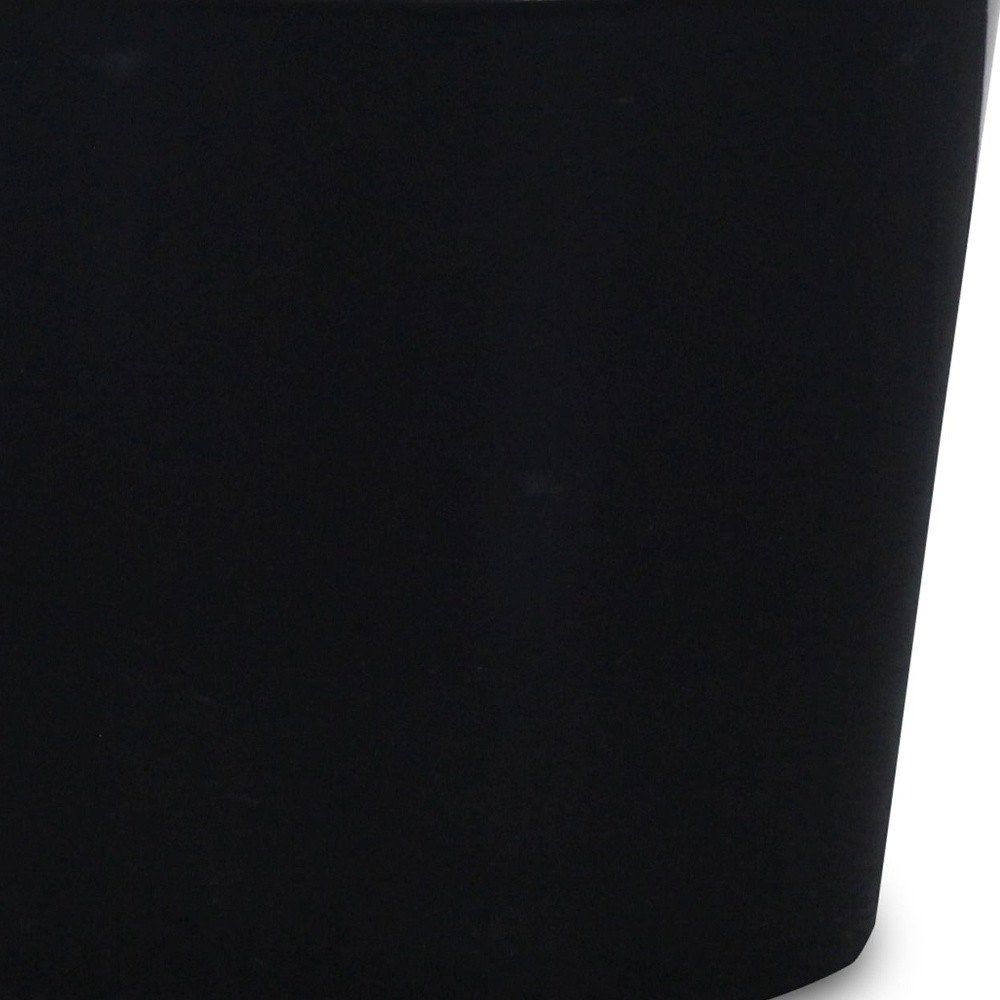 Black Recycled Plastic Indoor Outdoor Round Pot Planter - 6-inch