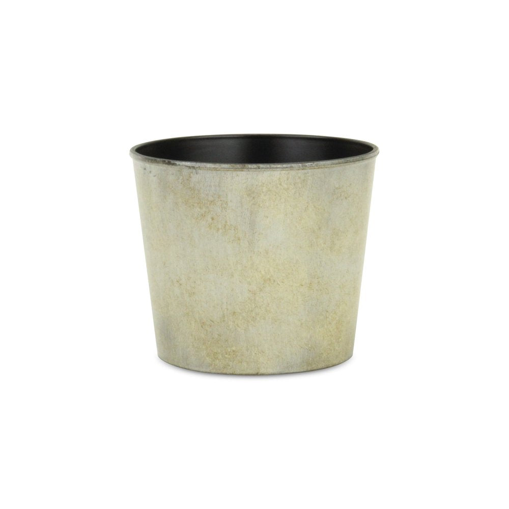 Gray Recycled Plastic Indoor Outdoor Round Pot Planter - 6-inch