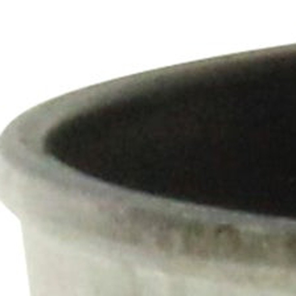 Gray Recycled Plastic Indoor Outdoor Round Pot Planter - 6-inch