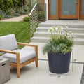 Blue Recycled Plastic Indoor Outdoor Round Pot Planter - 6-inch