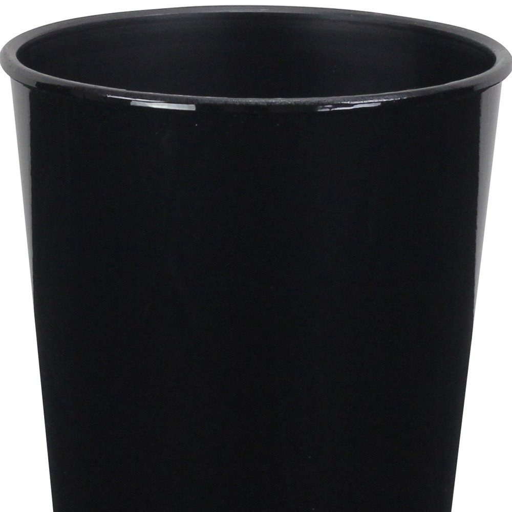 Black Recycled Plastic Indoor Outdoor Round Pot Planter - 5-inch
