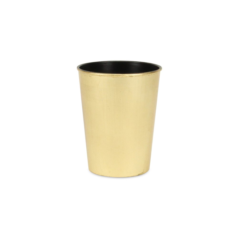 Gold Recycled Plastic Indoor Outdoor Round Pot Planter - 5-inch