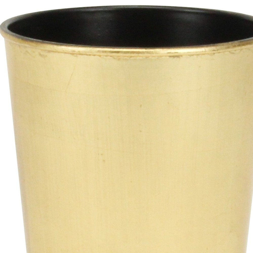 Gold Recycled Plastic Indoor Outdoor Round Pot Planter - 5-inch