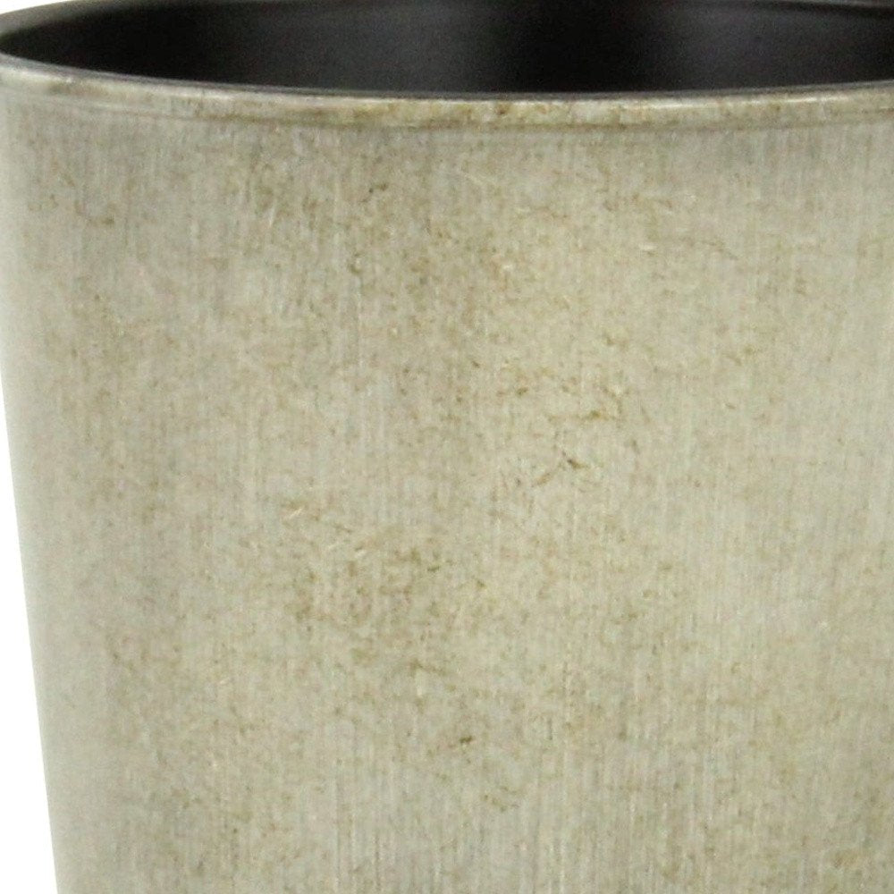 Gray Recycled Plastic Indoor Outdoor Round Pot Planter - 5-inch