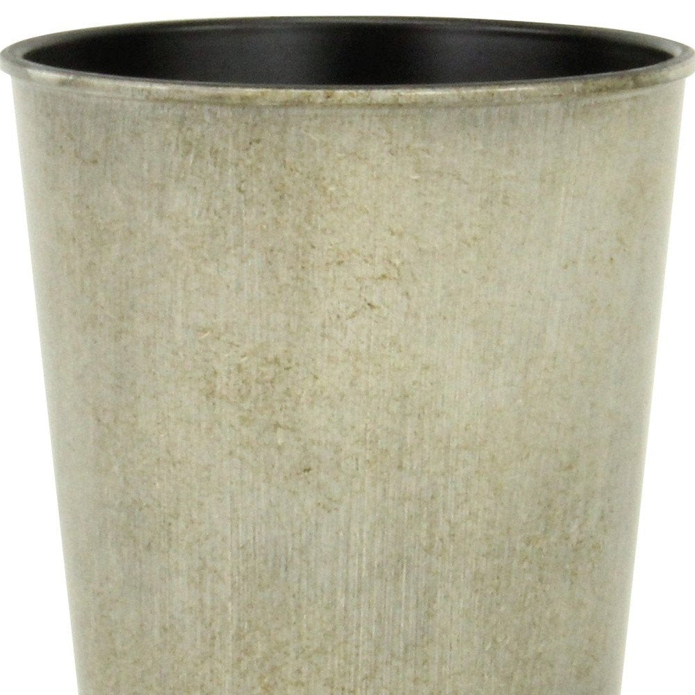 Gray Recycled Plastic Indoor Outdoor Round Pot Planter - 5-inch
