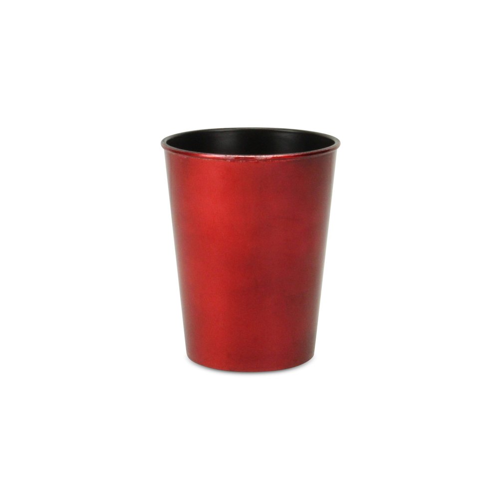 Red Recycled Plastic Indoor Outdoor Round Pot Planter - 5-inch