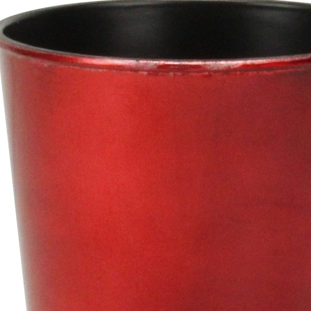 Red Recycled Plastic Indoor Outdoor Round Pot Planter - 5-inch
