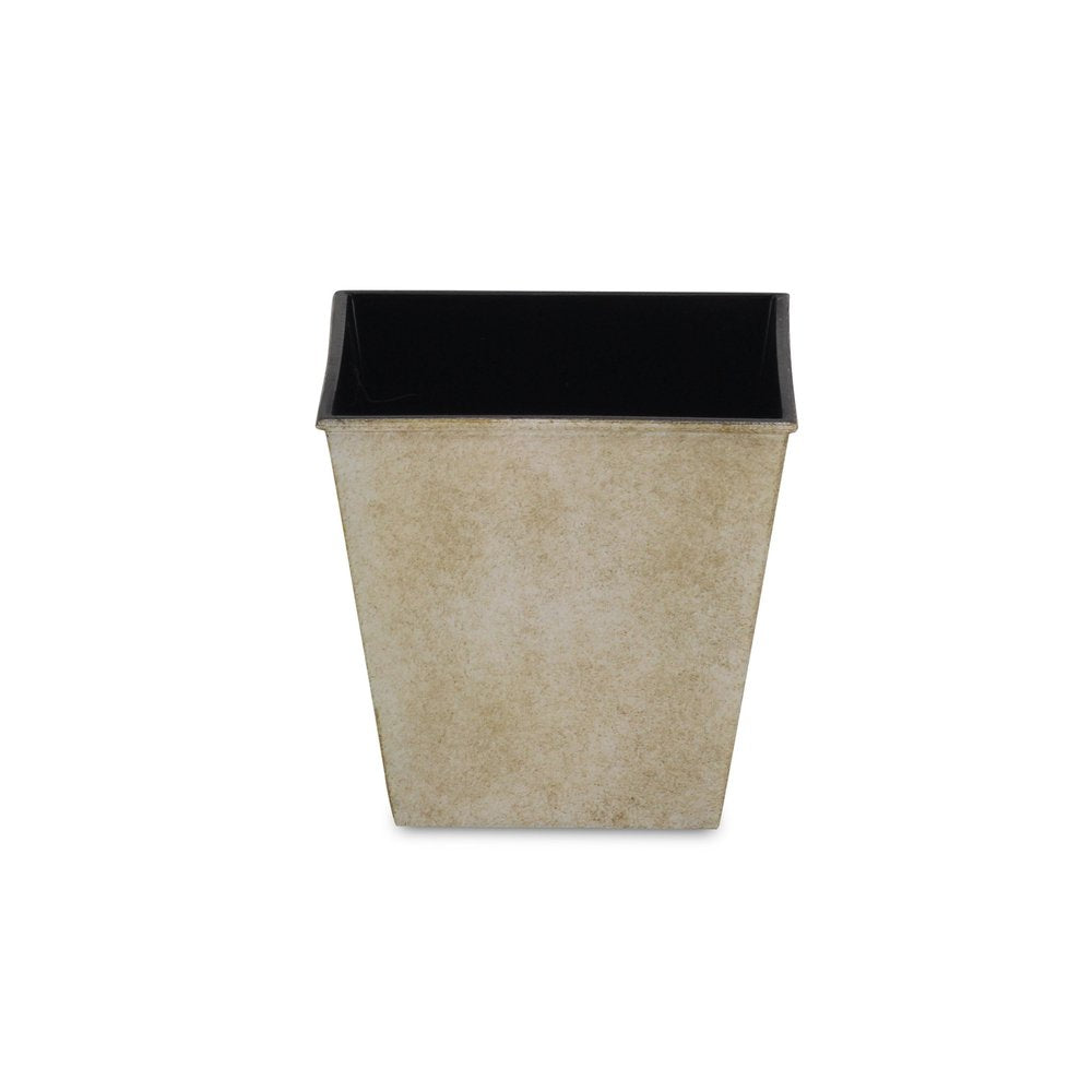 Cream Recycled Plastic Indoor Outdoor Square Pot Planter - 5-inch