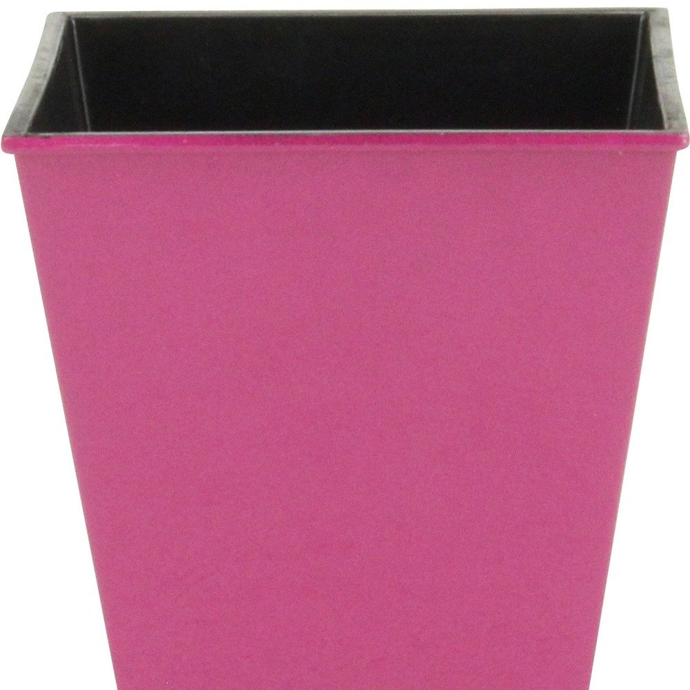 Hot Pink Recycled Plastic Indoor Outdoor Square Pot Planter - 5-inch
