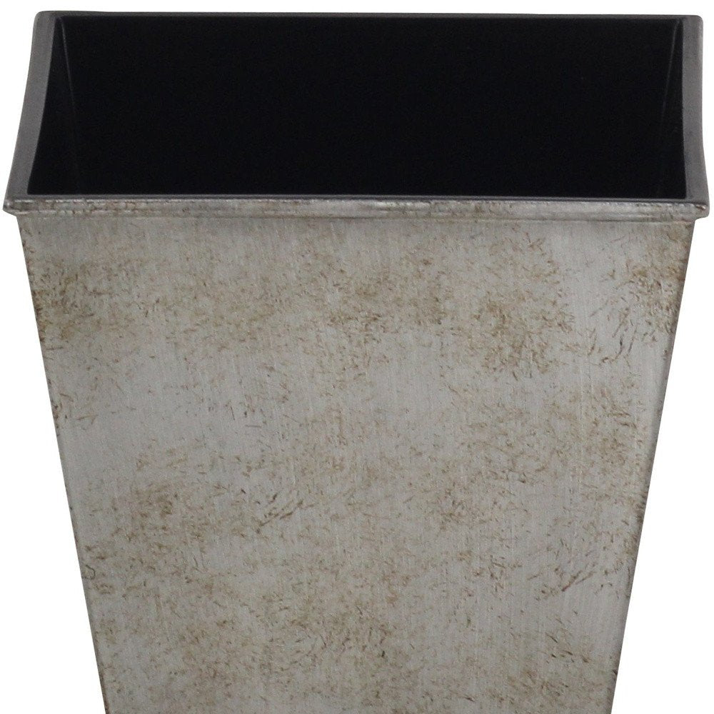 Gray Recycled Plastic Indoor Outdoor Square Pot Planter - 5-inch