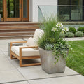 Gray Recycled Plastic Indoor Outdoor Square Pot Planter - 5-inch