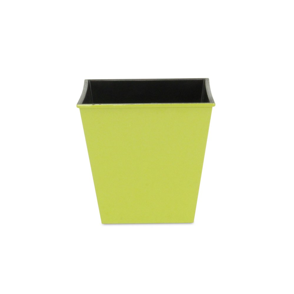 Lime Green Recycled Plastic Indoor Outdoor Square Pot Planter - 5-inch
