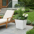 Silver Recycled Plastic Indoor Outdoor Square Pot Planter - 5-inch